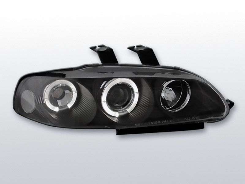 Phares Avant Angel Eyes Honda Civic 09 91 08 95 2 3 Ptes Noir