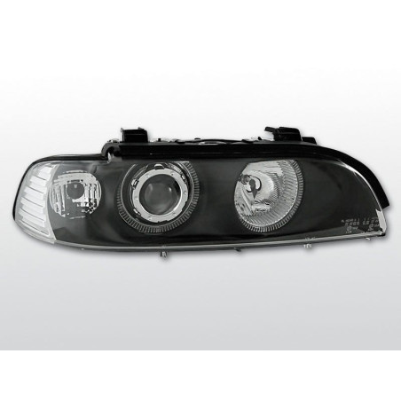 Phares Avant Angel Eyes BMW Serie 5 E39 Berline 09.95-06.03 Noir