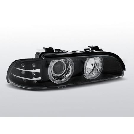 Angel Eyes Frontscheinwerfer BMW Serie 5 E39 Limousine 09.95-06.03 Schwarz LPBMA6