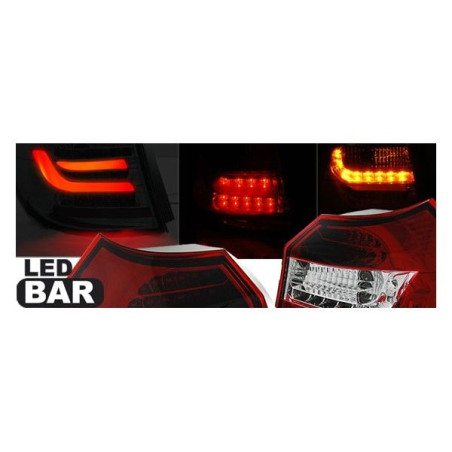 BMW E87/E81 04-08.07 LED Rear Lights + Lightbar Red/Clear