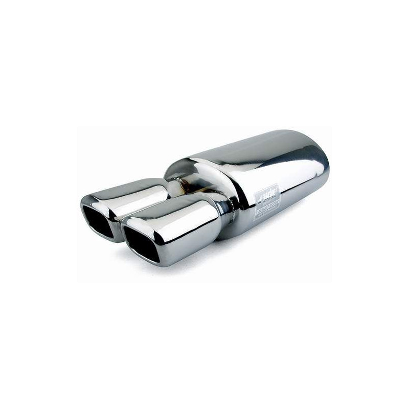 Silencieux universel chrome Double Power Gun S-RACING