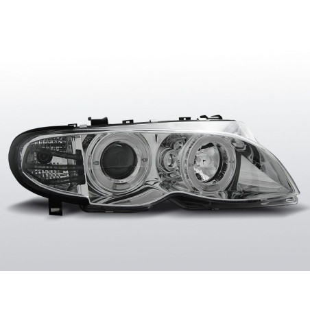 Phares Avant Angel Eyes BMW Serie 3 E46 Berline/Touring 09.01-03.05 Chrome