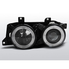 Phares Avant Angel Eyes BMW Serie 3 E32/E34 Noir