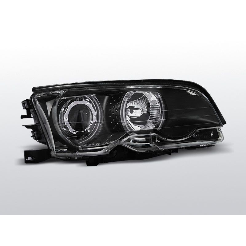 Frontscheinwerfer Angel Eyes/CCFL BMW Serie 3 E46 Cpé/Cab 04.99-08.01 Schwarz LPBMB7