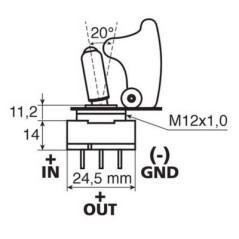 Interrupteur à Bascule Gyrophare Amber, led rouge 20 Amp 12V – CUSTOM  SERVICES