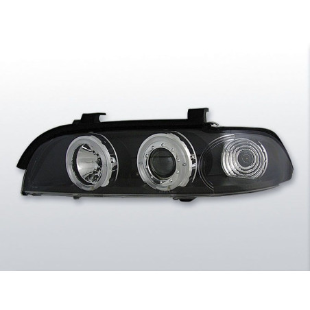 Phares Avant Angel Eyes BMW Serie 5 E39 Berline 09.95-06.03 Noir