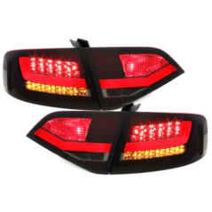 Audi A4 B8 08-11 Leds/Light Bar Smoked Rear Lights