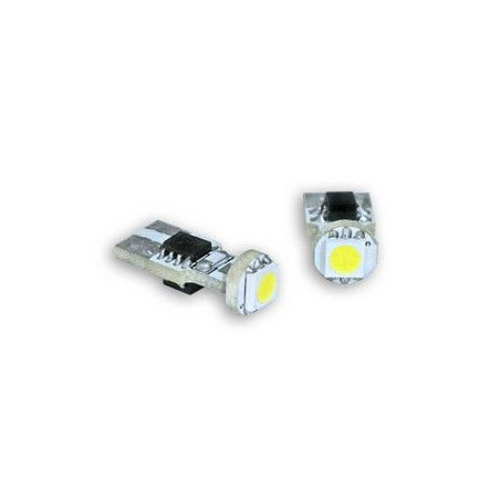 2 Ampoules T10 1 SMDs blanc can-bus 12 V