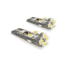 2 Ampoules T10 8 SMDs blanc can-bus 12 V