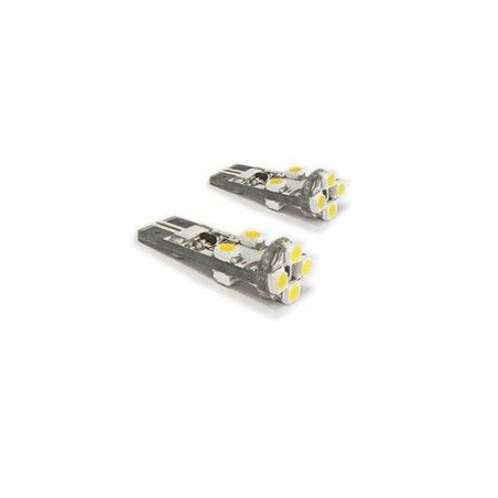 2 Ampoules T10 8 SMDs blanc can-bus 12 V