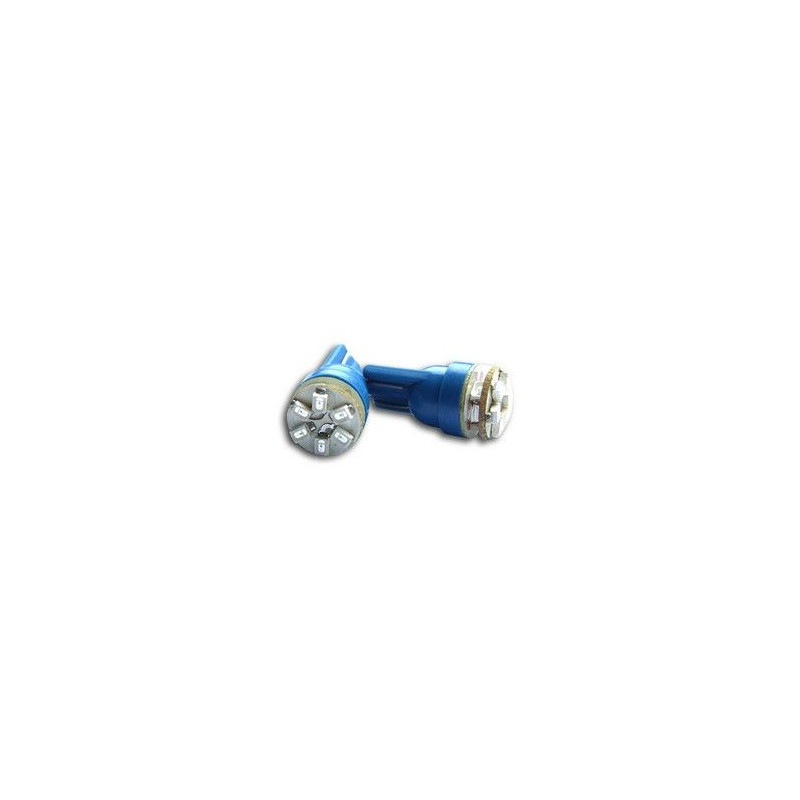 2 Ampoules T10 9 SMDs bleu can-bus 12 V