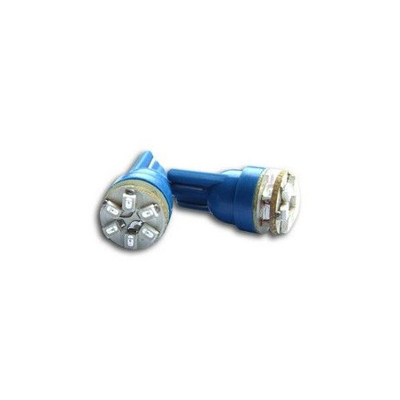 2 Ampoules T10 9 SMDs bleu can-bus 12 V