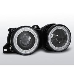 Phares Avant Angel Eyes BMW Serie 3 E30 11.82-06.94 Noir