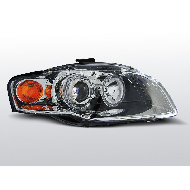 Phares Avant Angel Eyes Audi A4 B7 11.04-03.08 Chrome Phares avant