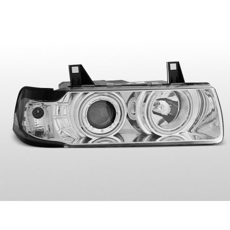 Angel Eyes Front Headlights BMW Serie 3 E36 Sedan/Touring 12.90-08.99 Chrome LPBM67 LPBM67 159,90 €