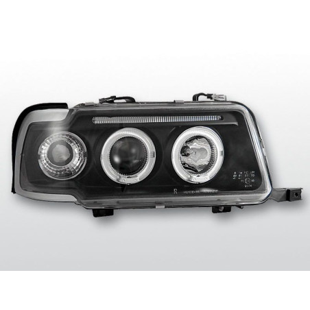 Phares Avant Angel Eyes Audi 80 B4 09.91-04.96 Noir