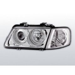 Phares Avant Angel Eyes Audi A3 8L 09.00-05.03 Chrome