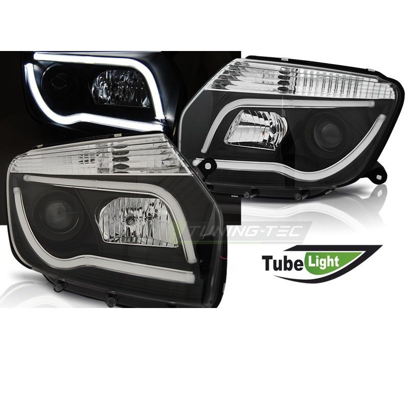 Phares Avant Dacia Duster 04.10- Tube Light Noir