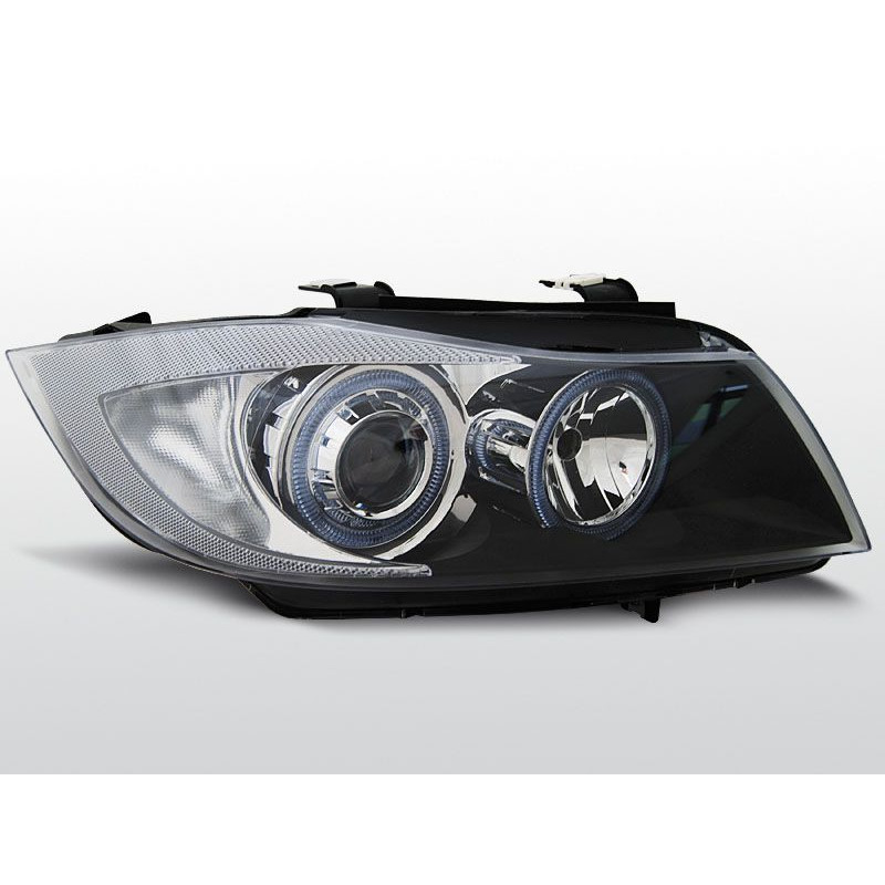 Angel Eyes Frontscheinwerfer BMW Serie 3 E90/E91 Limousine 03.05-08.08 Schwarz LPBM89