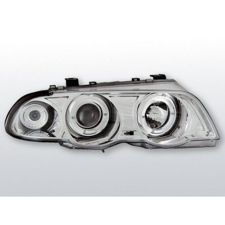 Phares Avant Angel Eyes BMW Serie 3 E46 Berline/Touring 05.98-08.01 Chrome