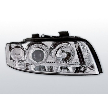 Angel Eyes Front Headlights Audi A4 B6 0.00-10.04 Chrome LPAU19 LPAU19 169,90 €