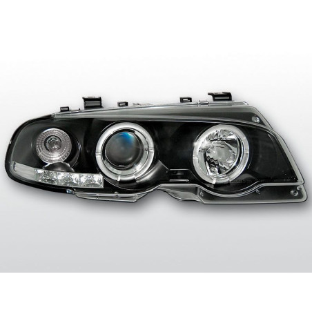 Phares Avant Angel Eyes BMW Serie 3 E46 Cpé/Cab 04.99-03.03 Noir