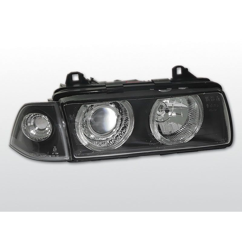 Angel Eyes Frontscheinwerfer BMW Serie 3 E36 Limousine/Touring 12.90-08.99 Schwarz LPBM21