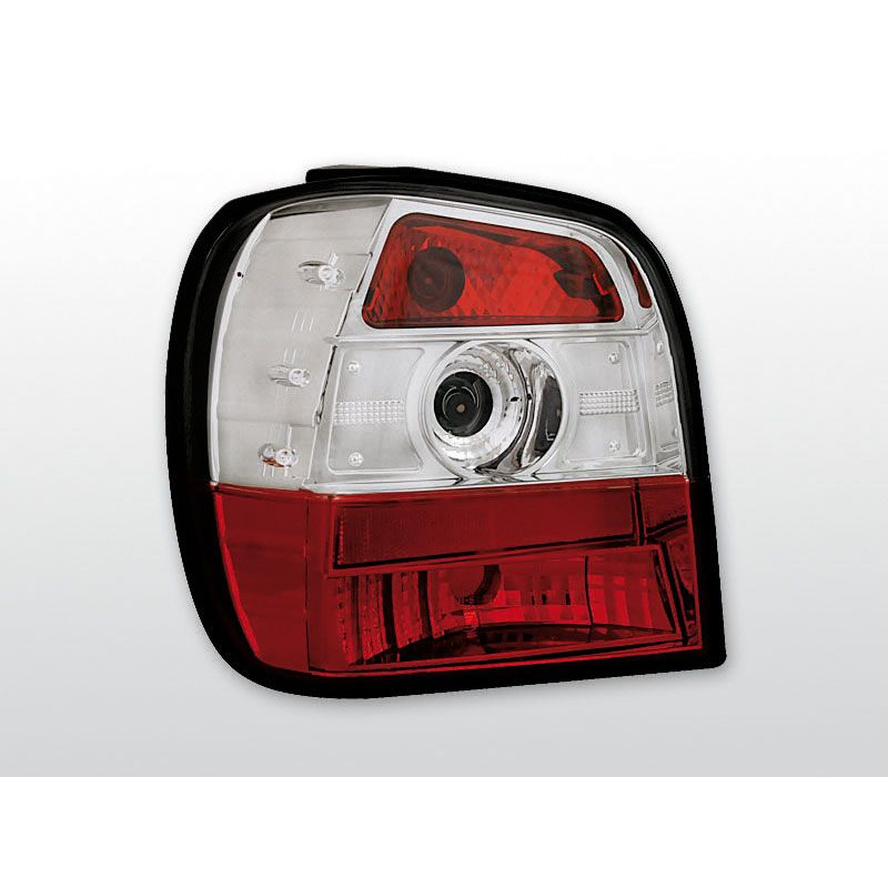 Paire de feux arrières LED clair/chrome/rouge pour Volkswagen VW