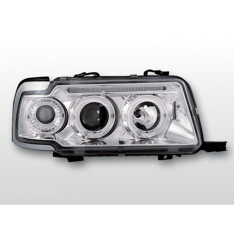 Phares Avant Angel Eyes Audi 80 B4 09.91-04.96 Chrome