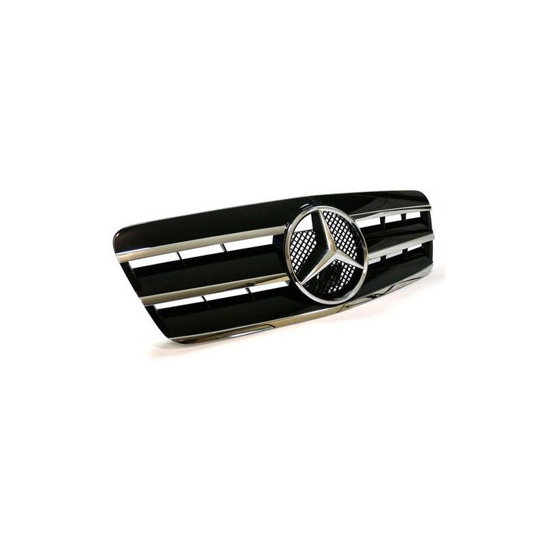 Schwarz/Chrom-Kühlergrill Mercedes CLK C208 03/97-04/02 1625240