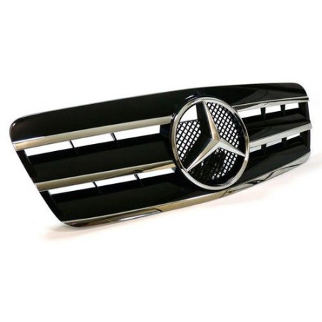 Schwarz/Chrom-Kühlergrill Mercedes CLK C208 03/97-04/02 1625240