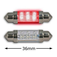 2 rote LED-Shuttlelampen 36 mm 582041