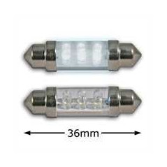 2 weiße LED-Shuttle-Glühbirnen 36 mm 582042