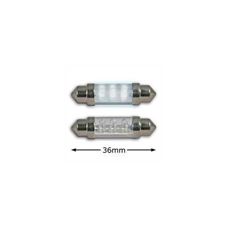 2 weiße LED-Shuttle-Glühbirnen 36 mm 582042