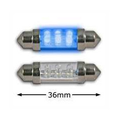 2 Shuttle-Glühbirnen mit blauen LEDs 36 mm 582043