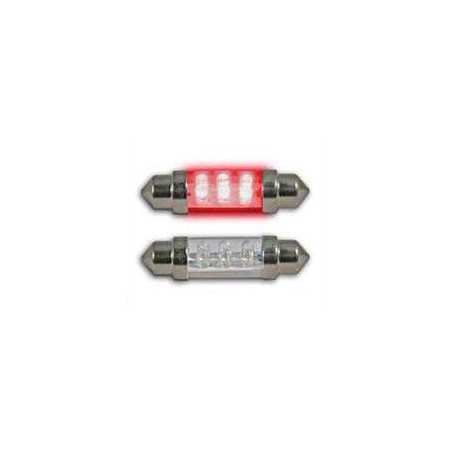 2 rote LED-Shuttle-Glühbirnen 39 mm 582044