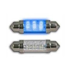 2 Ampoules navette à Leds bleu 41 mm