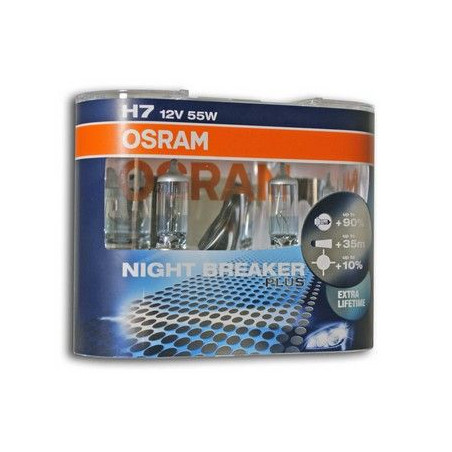 2 Ampoules Osram Night Breaker Plus H7 12V 55W