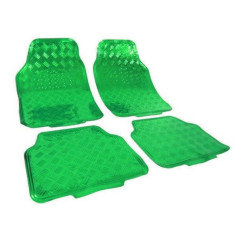 Tapis de sol look alu couleur vert 4 pièces