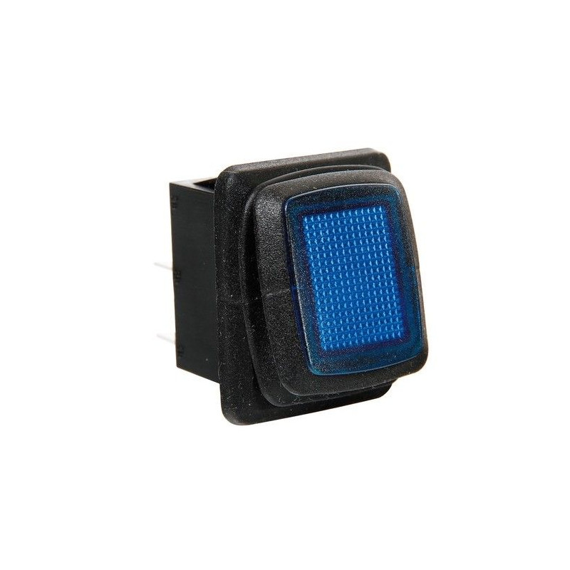 Interrupteur imperméable IP65 12/24V 10A à Led bleu