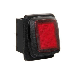 Interrupteur imperméable IP65 12/24V 10A à Led rouge