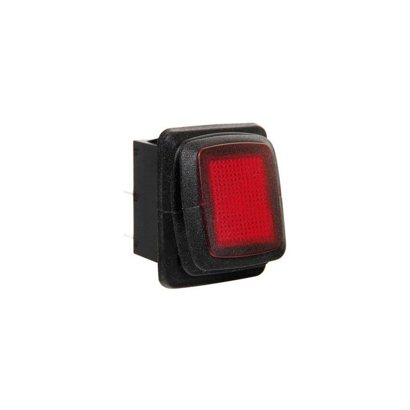 Interrupteur imperméable IP65 12/24V 10A à Led rouge