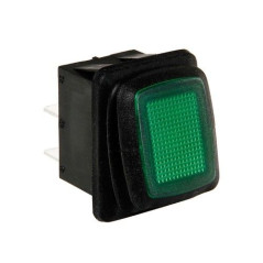 Interrupteur imperméable IP65 12/24V 10A à Led vert