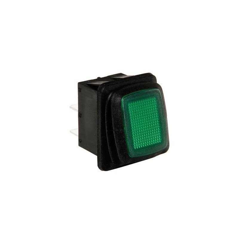 Interrupteur imperméable IP65 12/24V 10A à Led vert