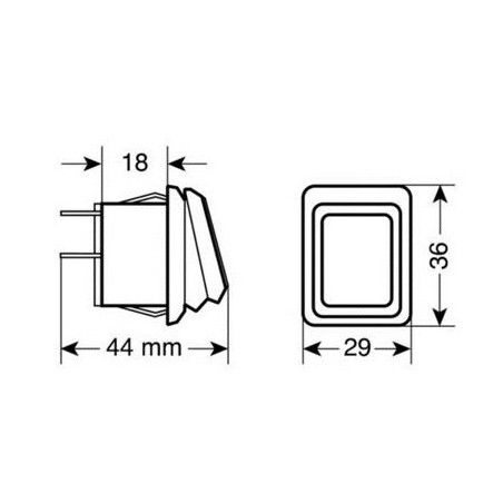 IP65 12/24V 10A waterproof switch with green LED