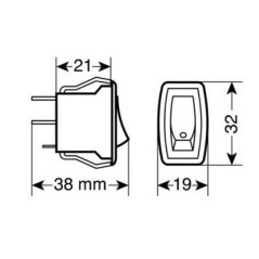 12/24V-Schalter mit roter LED