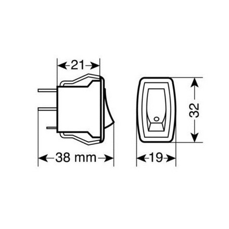 12/24V-Schalter mit roter LED