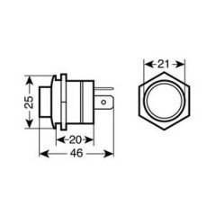 Pressure switch 12/24V 10A blue