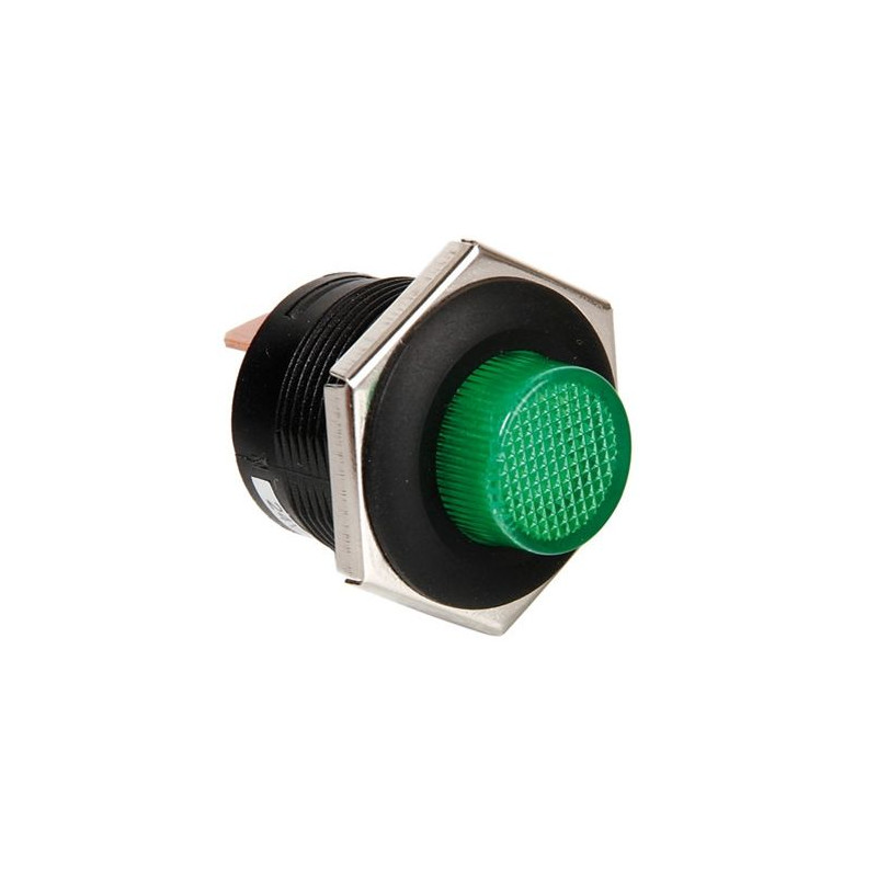 Interrupteur à pression 12/24V 10A vert