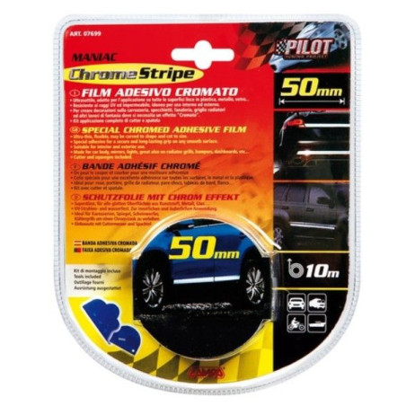 Chrome adhesive 10mx 50mm